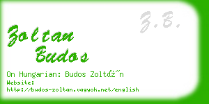 zoltan budos business card